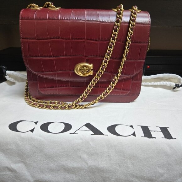Coach Madison C6288 Shoulder Bag Wine Burgundy - Picture 2 of 14